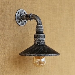 Applique da parete rustica retrò mini dipinta con luce ambientale, lampadina E26/E27