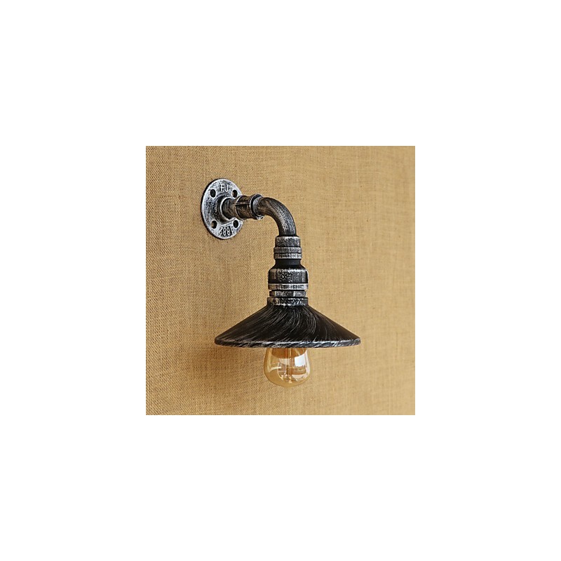 Applique da parete rustica retrò mini dipinta con luce ambientale, lampadina E26/E27