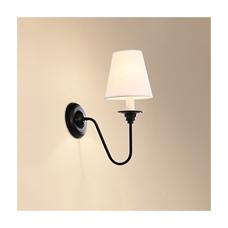 Applique da parete rustica in ossido nero con luce ambientale