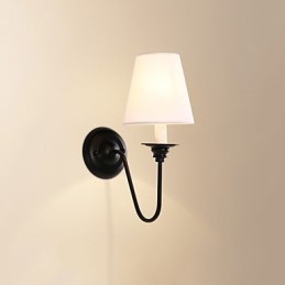 Applique da parete rustica in ossido nero con luce ambientale