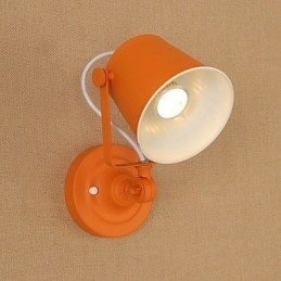 Applique da parete in acciaio verniciato nero opaco decorazione caffè americano retrò