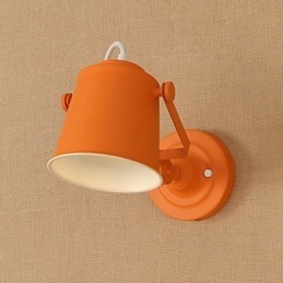 Applique da parete in acciaio verniciato nero opaco decorazione caffè americano retrò