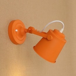 Applique da parete in acciaio verniciato nero opaco decorazione caffè americano retrò
