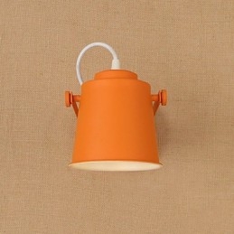 Applique da parete in acciaio verniciato nero opaco decorazione caffè americano retrò