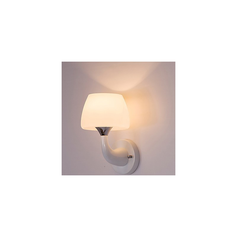 Applique da parete moderna in metallo e vetro, montaggio a filo e a soffitto