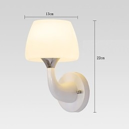 Applique da parete moderna in metallo e vetro, montaggio a filo e a soffitto