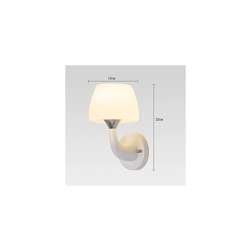 Applique da parete moderna in metallo e vetro, montaggio a filo e a soffitto