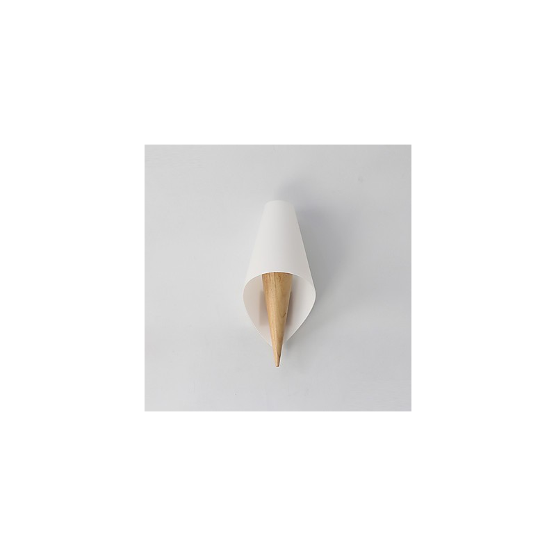 Applique da parete mini moderna contemporanea luce ambientale in vetro e legno