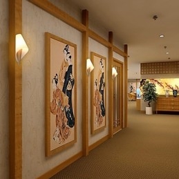 Applique da parete mini moderna contemporanea luce ambientale in vetro e legno