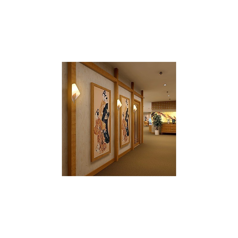 Applique da parete mini moderna contemporanea luce ambientale in vetro e legno
