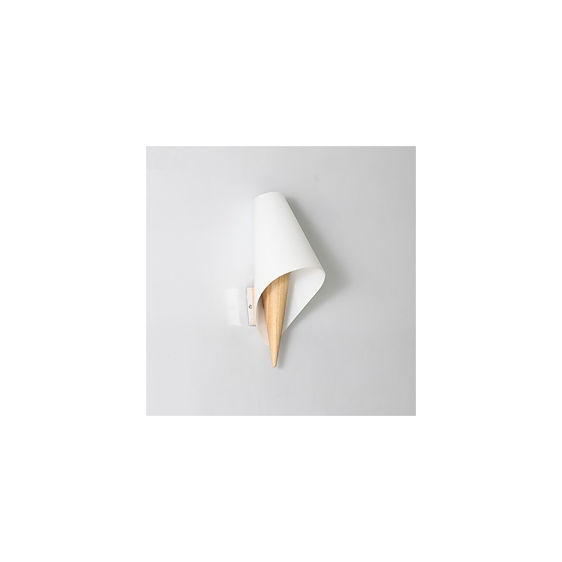 Applique da parete mini moderna contemporanea luce ambientale in vetro e legno