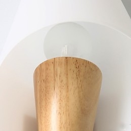 Applique da parete mini moderna contemporanea luce ambientale in vetro e legno