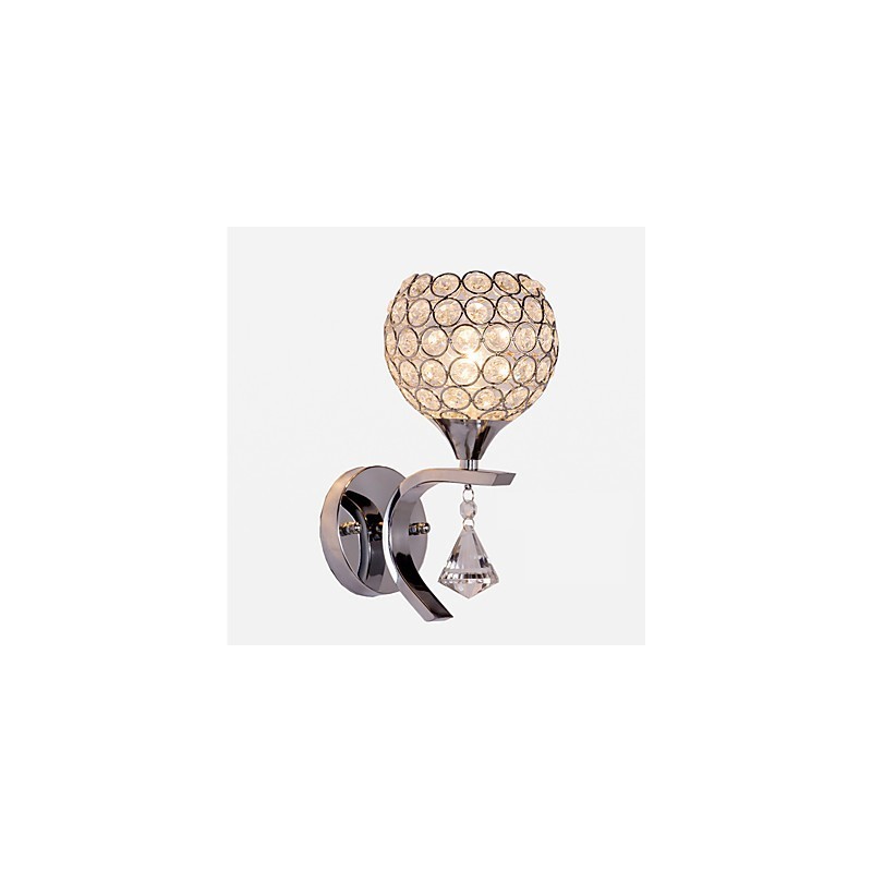 Max Crystal Applique da parete moderna contemporanea elettroplaccata in cristallo
