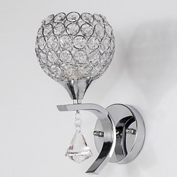 Max Crystal Applique da parete moderna contemporanea elettroplaccata in cristallo