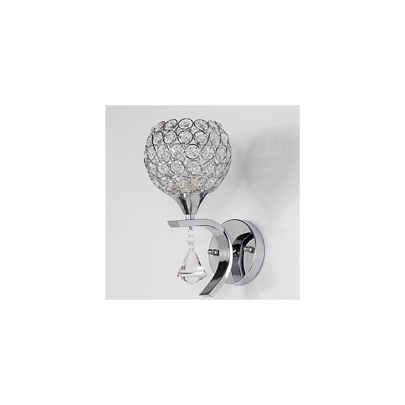 Max Crystal Applique da parete moderna contemporanea elettroplaccata in cristallo