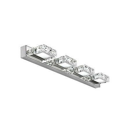 Applique bagno per specchio trucco in cristallo, 4 luci LED