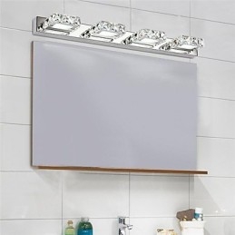 Applique bagno per specchio trucco in cristallo, 4 luci LED