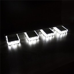 Applique bagno per specchio trucco in cristallo, 4 luci LED