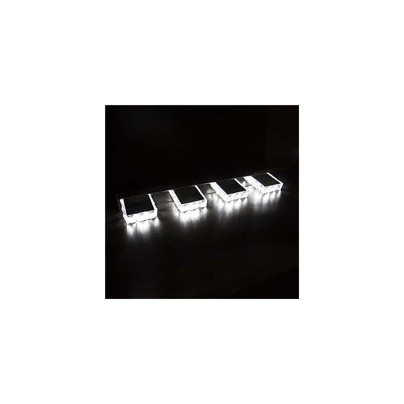 Applique bagno per specchio trucco in cristallo, 4 luci LED