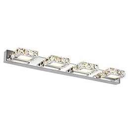 Applique bagno per specchio trucco in cristallo, 4 luci LED