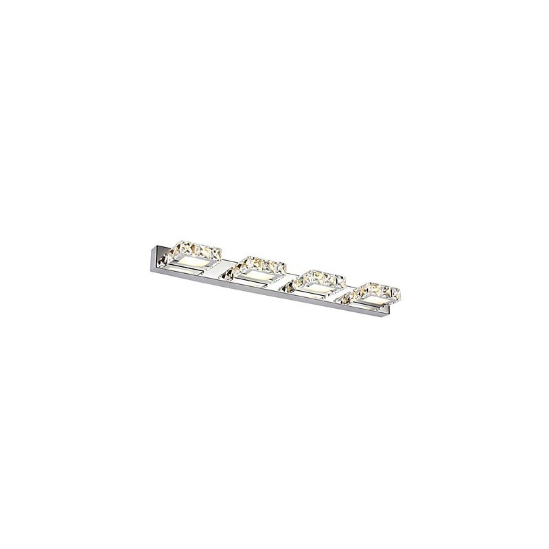 Applique bagno per specchio trucco in cristallo, 4 luci LED