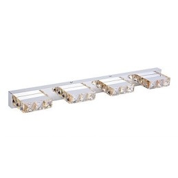 Applique bagno per specchio trucco in cristallo, 4 luci LED
