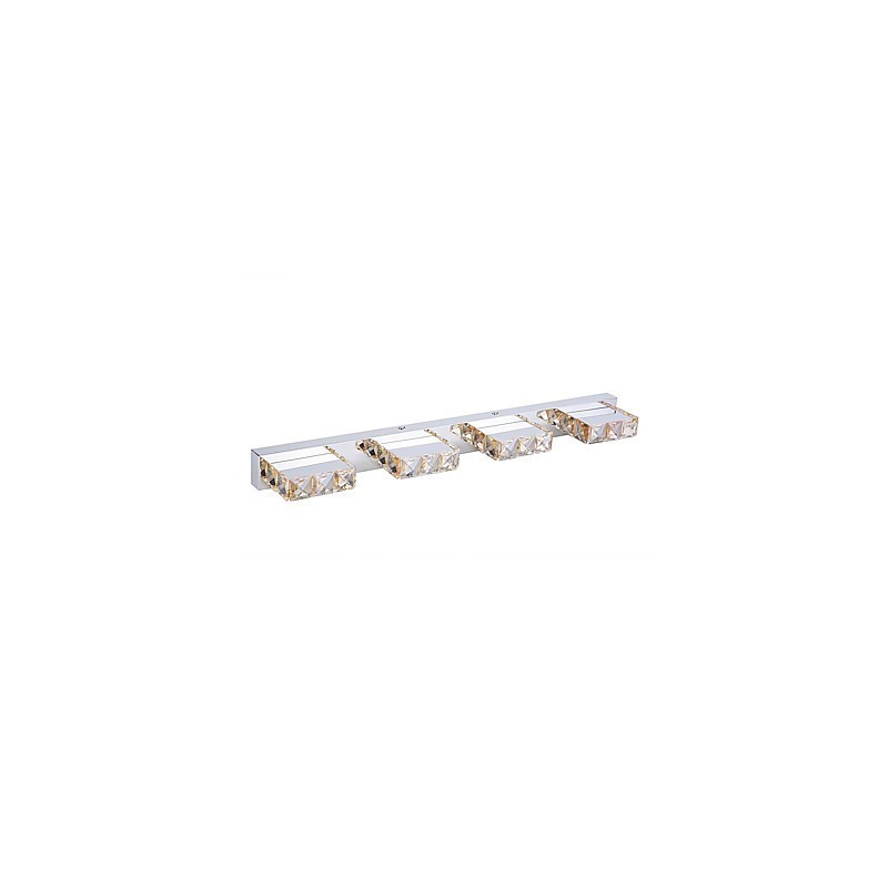 Applique bagno per specchio trucco in cristallo, 4 luci LED