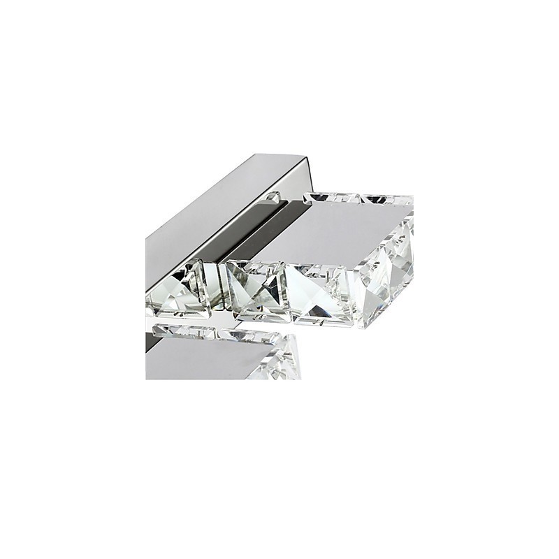 Applique bagno per specchio trucco in cristallo, 4 luci LED