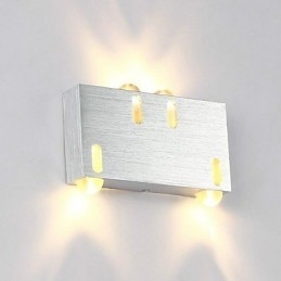 Applique da parete LED integrato moderna contemporanea in metallo 16x3x10 cm