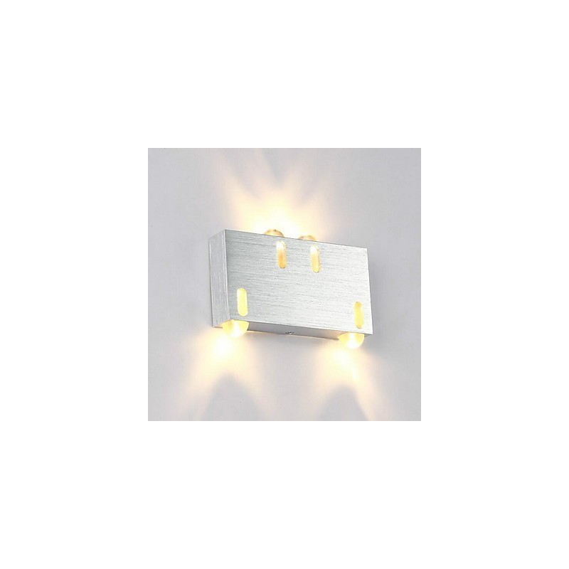 Applique da parete LED integrato moderna contemporanea in metallo 16x3x10 cm