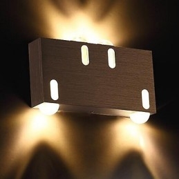 Applique da parete LED integrato moderna contemporanea in metallo 16x3x10 cm