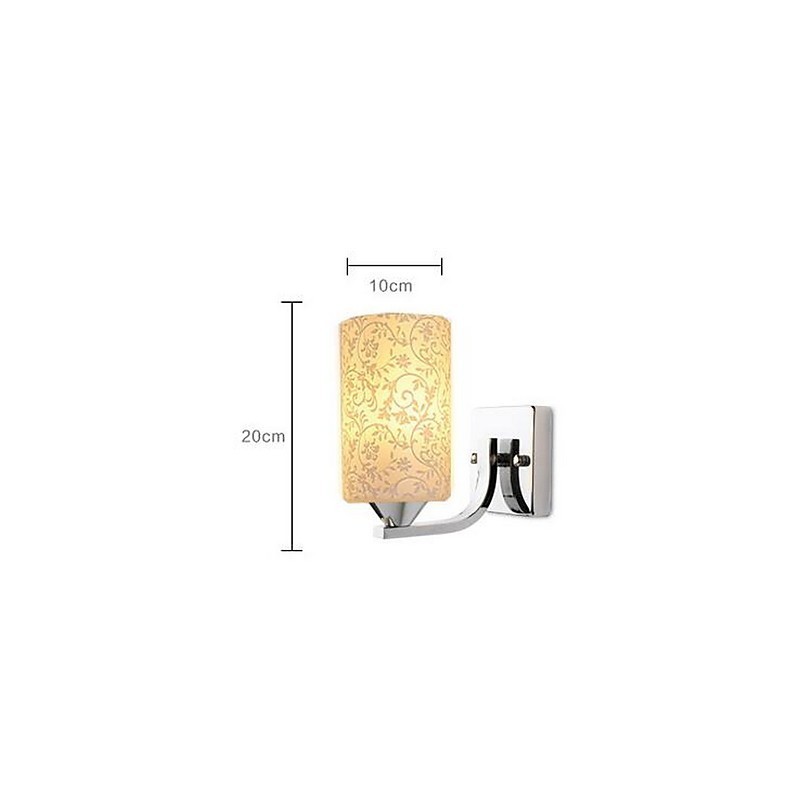 Applique da parete moderna contemporanea uplight in vetro E27 10x20 cm