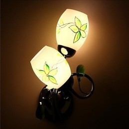 Applique da parete moderna contemporanea uplight in vetro E27 2 lampadine