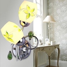 Applique da parete moderna contemporanea uplight in vetro E27 2 lampadine