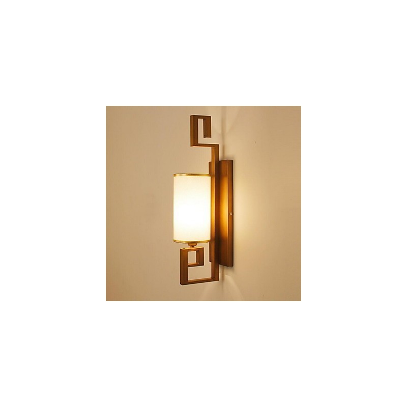 Applique da parete moderna contemporanea uplight in tessuto e metallo E14