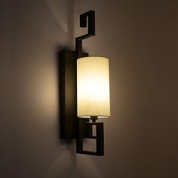 Applique da parete moderna contemporanea uplight in tessuto e metallo E14