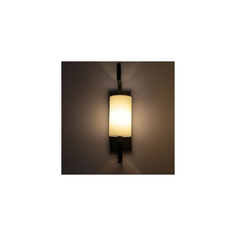 Applique da parete moderna contemporanea uplight in tessuto e metallo E14