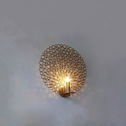 Applique da parete moderna contemporanea con luce ambientale, finitura verniciata, 26 x 26 x 10 cm