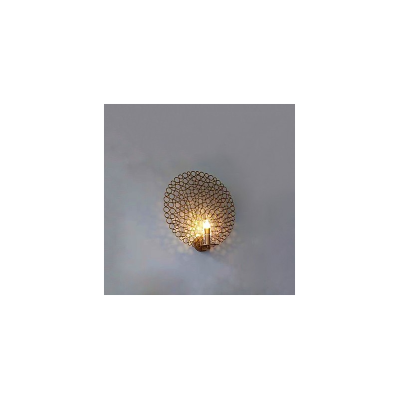 Applique da parete moderna contemporanea con luce ambientale, finitura verniciata, 26 x 26 x 10 cm