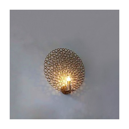 Applique da parete moderna contemporanea con luce ambientale, finitura verniciata, 26 x 26 x 10 cm