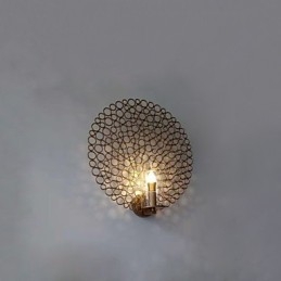 Applique da parete moderna contemporanea con luce ambientale, finitura verniciata, 26 x 26 x 10 cm