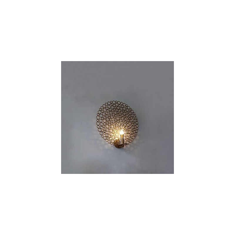 Applique da parete moderna contemporanea con luce ambientale, finitura verniciata, 26 x 26 x 10 cm