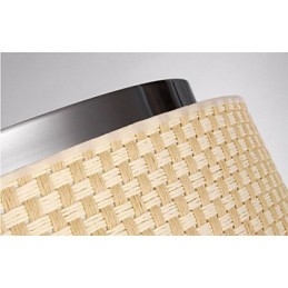 Plafoniera a filo moderna minimalista beige in tessuto, 6 lampadine E12/E14