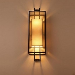 Applique da parete vintage luce ambientale E27 2 lampadine 18x13x60 cm