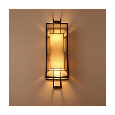 Applique da parete vintage luce ambientale E27 2 lampadine 18x13x60 cm
