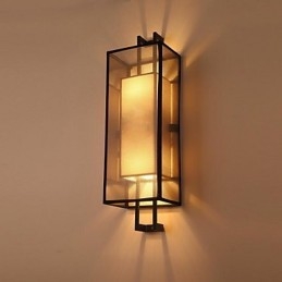 Applique da parete vintage luce ambientale E27 2 lampadine 18x13x60 cm