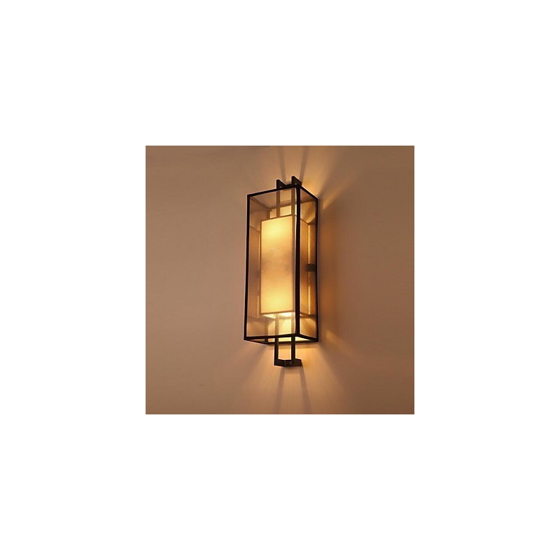 Applique da parete vintage luce ambientale E27 2 lampadine 18x13x60 cm