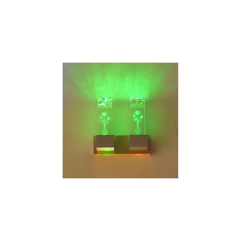 Applique da parete mini con luce ambientale multicolore rosa LED integrato 2 W