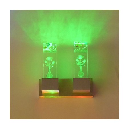Applique da parete mini con luce ambientale multicolore rosa LED integrato 2 W