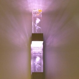 Applique da parete mini con luce ambientale multicolore rosa LED integrato 2 W